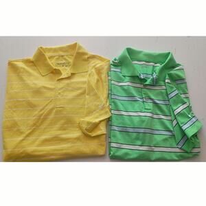 Men's Nike BUNDLE (3) Dri-FIT golf polos Size Medium Color green yellow and Navy